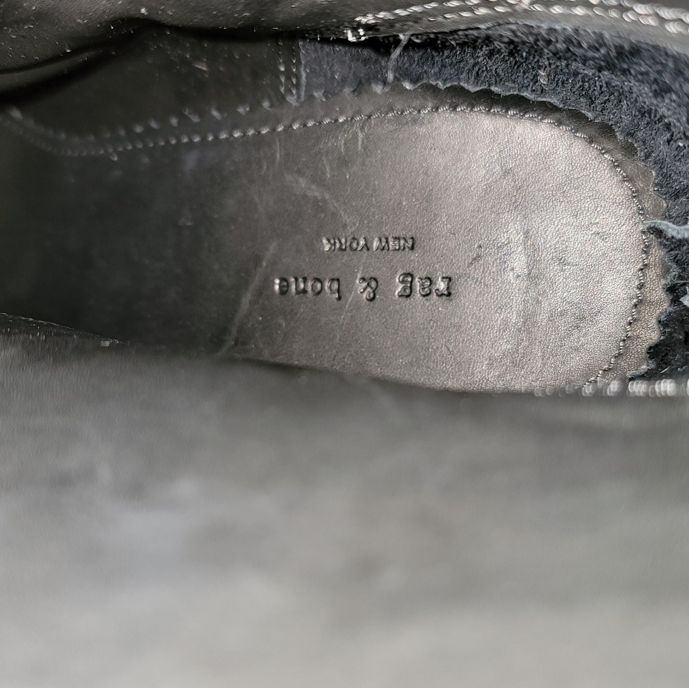 Rag & Bone Limited Edition Newbury Silver Gunmetal Metallic Ankle Bootie Size 8 - Picture 8 of 10
